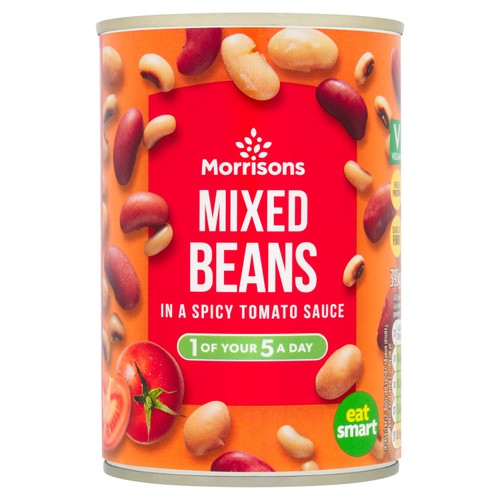 Morrisons Mixed Beans In Spicy Tomato Sauce