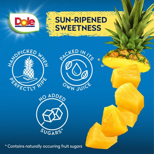 Dole Gold Pineapple Chunks In Juice 227g thumbnail 4