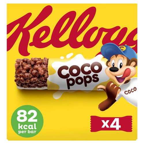Kellogg's Coco Pops Chocolate Cereal Milk Snack Bars 4x20g