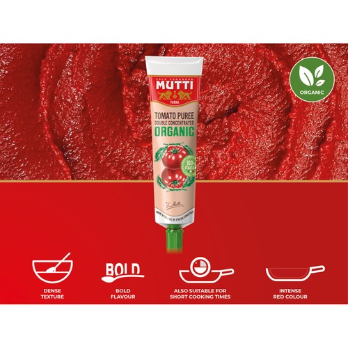 Mutti Organic Double Concentrate Tomato Puree 185g thumbnail 5