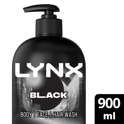 Lynx Men Black Body Wash Shower Gel 900ml
