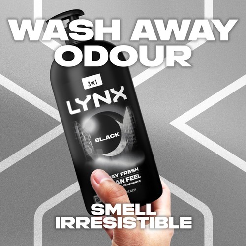 Lynx Pump Shower Gel Black 900ml thumbnail 3