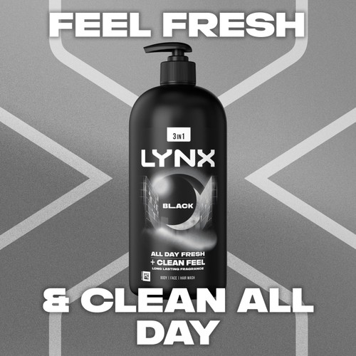 Lynx Pump Shower Gel Black 900ml thumbnail 7