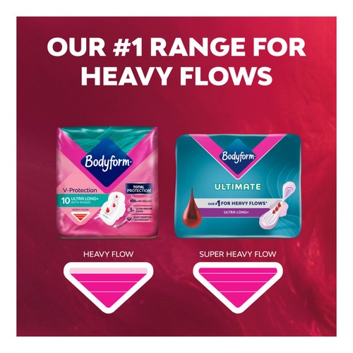 Bodyform Ultimate Ultra Long Sanitary Towels Wings 10 Pack thumbnail 4