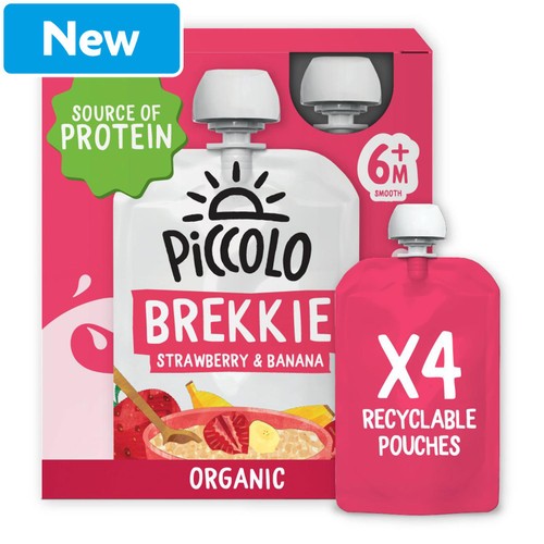 Piccolo Organic Strawberry & Banana Brekkie Multipack