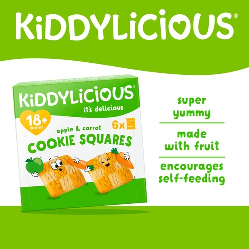 Kiddylicious Apple & Carrot Cookie Squares 18+M 6x24g thumbnail 4