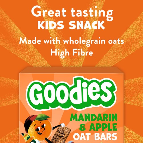 Goodies Mandarin & Apple Oat Bars Kids Snacks Multipack 6x23g thumbnail 2