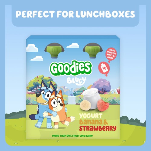 Goodies Bluey Banana & Strawberry Yoghurt Pouch Multipack 4x100g thumbnail 4