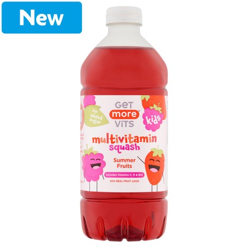 Get More Vits Kids Multivitamin Squash Summer Fruits 750ml