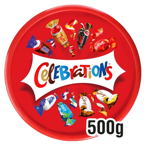Celebrations Milk Chocolates Sharing Gift Tub 500g
