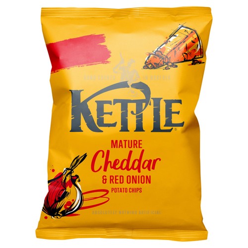 KETTLE Chips Mature Cheddar & Red Onion