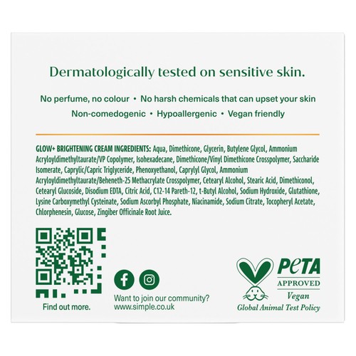 Simple Facial Moisturiser Glow+ 50 ml thumbnail 3
