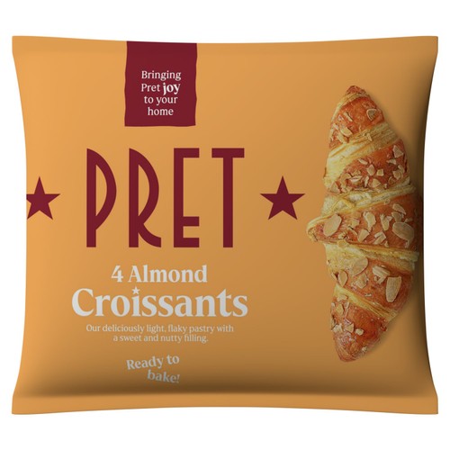 Pret 4 Almond Frozen Croissants