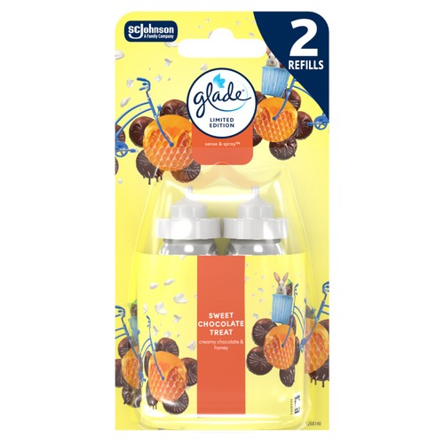 Glade Sense & Spray Air Freshener Twin Refill Honey & Chocolate 2x18ml