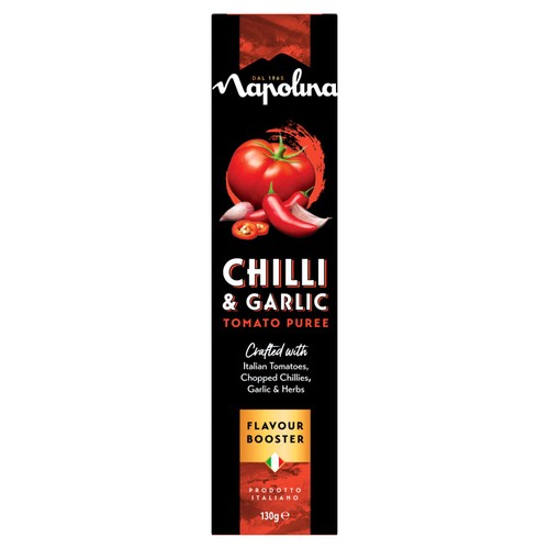 Napolina Chilli & Garlic Tomato Puree 130g