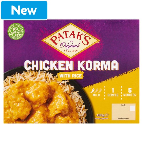 Patak's The Original Chicken Korma with Rice 400g