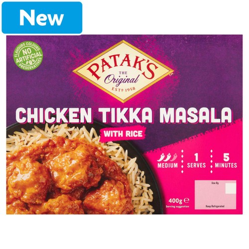 Patak's The Original Chicken Tikka Masala with Rice 400g