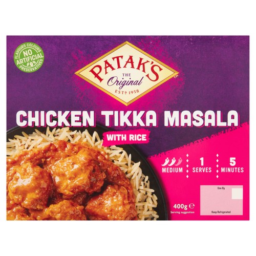 Patak's Chicken Tikka Masala With Rice 400g thumbnail 2