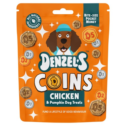 Denzel's Coins Chicken & Pumpkin Dog Treats 90g thumbnail 2
