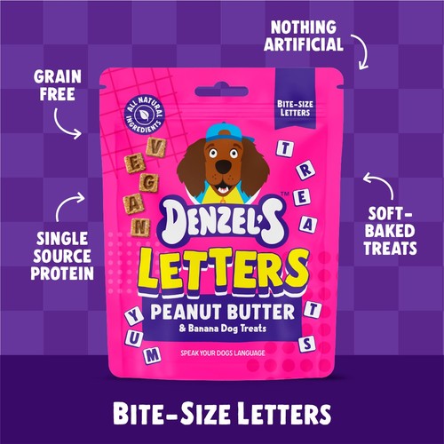 Denzel's Letters Peanut Butter & Banana Dog Treats 90g thumbnail 3