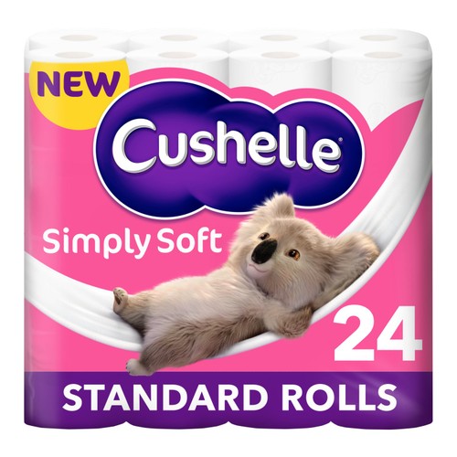 Cushelle Simply Soft Toilet Roll 24 Standard Rolls thumbnail 2