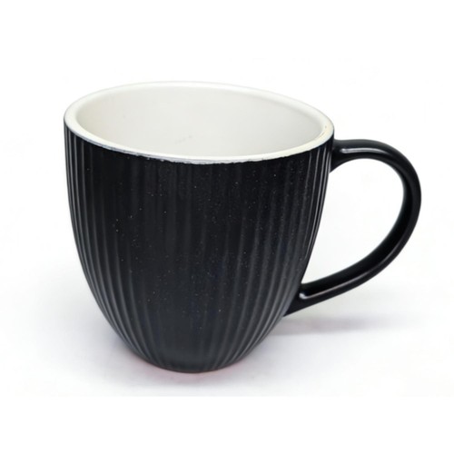 Nutmeg Home Ridged Value Mug Black