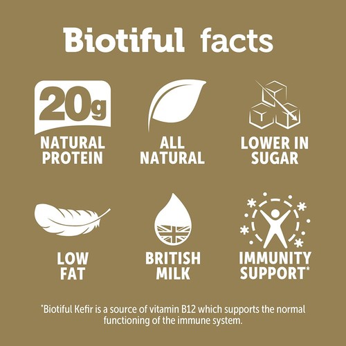 Biotiful Gut Health Kefir High Protein Drink Strawberry 330ml thumbnail 2