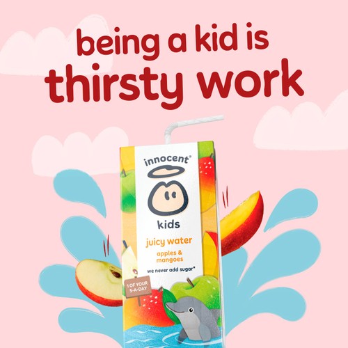 Innocent Kids Juicy Water Apples & Mangoes 3 x 200ml thumbnail 3