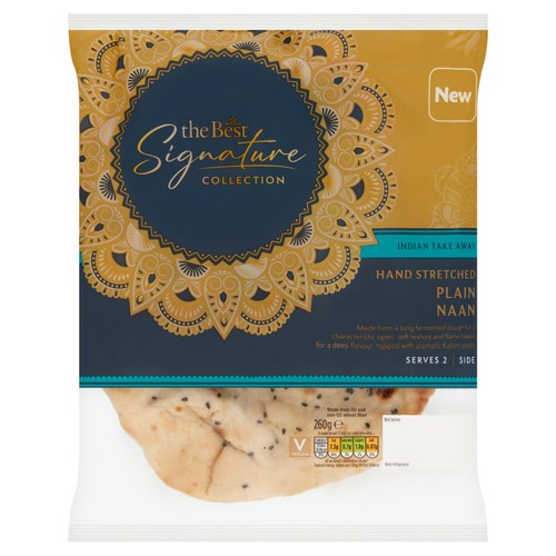 The Best Signature Collection Plain Naan Breads 260g