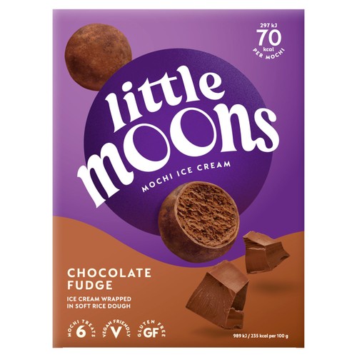 Little Moons Chocolate Fudge Mochi Ice Cream Snack  thumbnail 2
