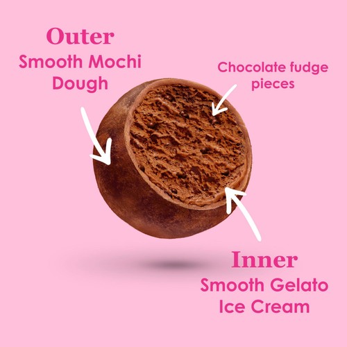 Little Moons Chocolate Fudge Mochi Ice Cream Snack  thumbnail 5