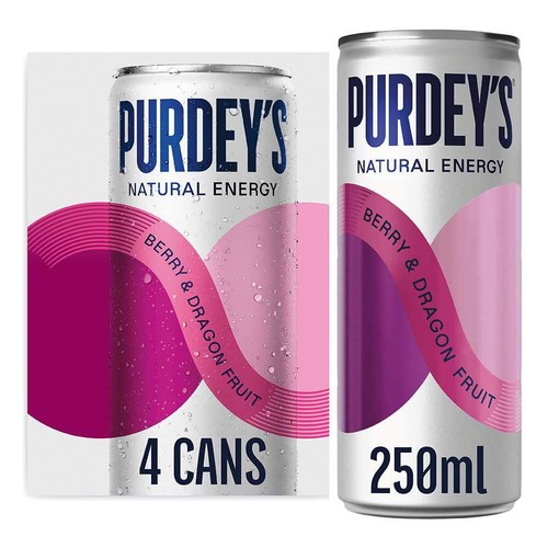 Purdeys Sparkling Berry and Dragonfruit 4x250ml