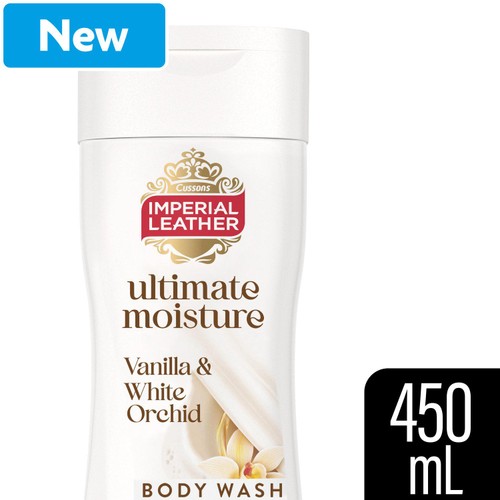 IMPERIAL LEATHER ULTIMATE MOISTURE VANILLA & WHITE ORCHID BODYWASH 450 ML
