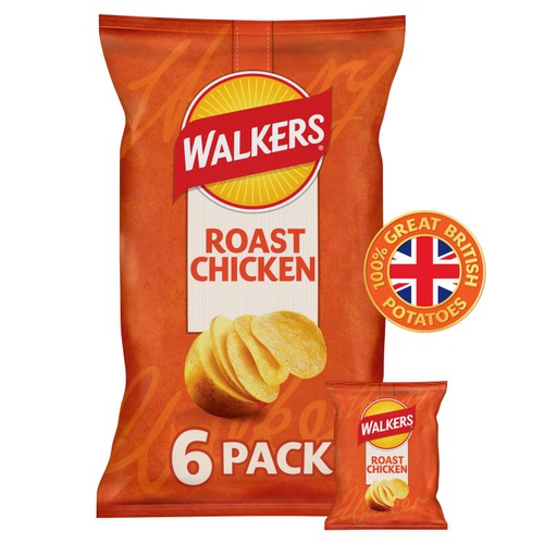 Walkers Roast Chicken Multipack Crisps 6 x 25g