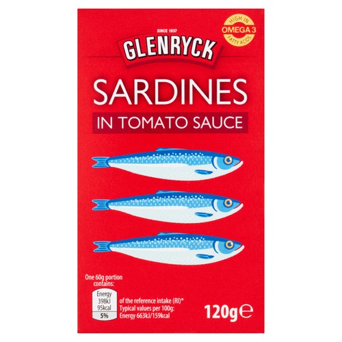 Glenryck Sardines in Tomato Sauce 120g