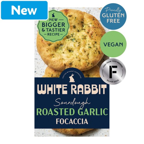 White Rabbit Gluten Free Roasted Garlic Focaccia