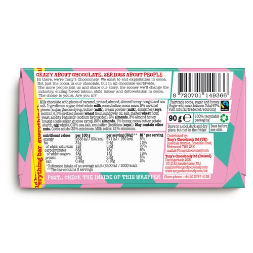 Tony's Chocolonely Milk Everything Bar  thumbnail 2