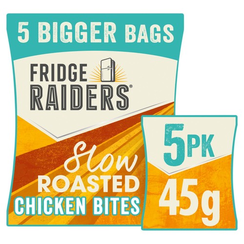 Slow Roasted Chicken Snack Bites Bigger Bags 5 x 45g