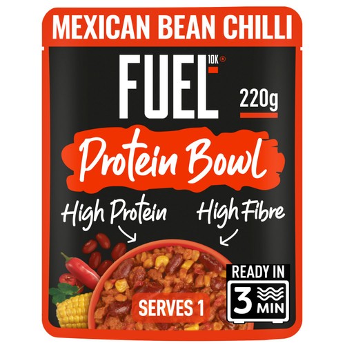 FUEL10K High Protein Mexican Bean Chilli Microwave Ready Meal 220g