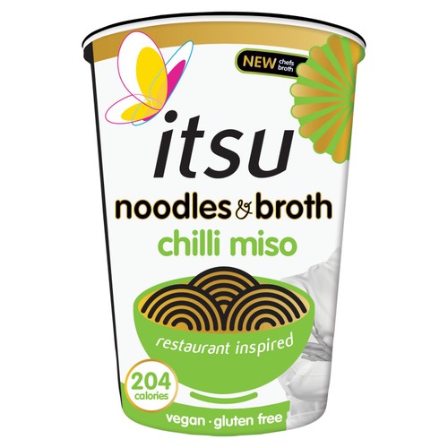 itsu chilli miso instant noodles & broth pot 65g