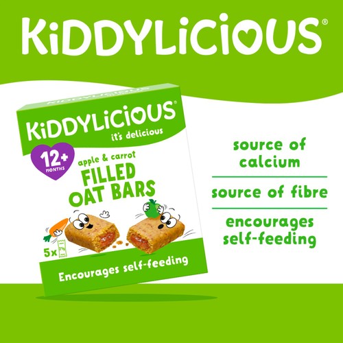 Kiddylicious Apple & Carrot Filled Oat Bars 12+ Months 5 x 21g (105g) thumbnail 2