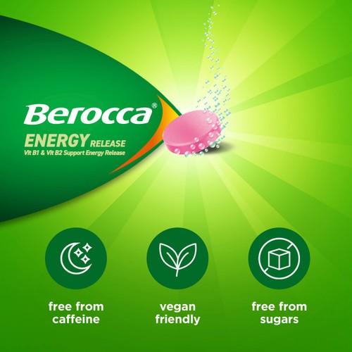 Berocca Energy Release Mixed Berries Flavour 15 Effervescent Tablets thumbnail 3