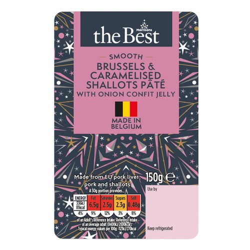 Morrisons The Best Smooth Brussels Pate With Onion Jelly Topping 150g