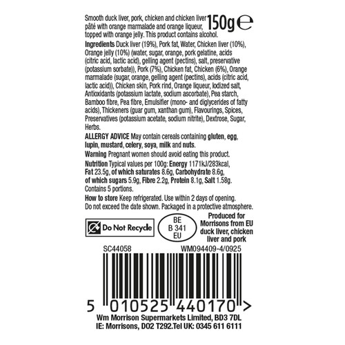 Morrisons The Best Duck And Orange Pate With Jelly Topping 150g thumbnail 2