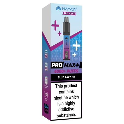 Hayati Pro Max+ 6000+ Puffs Blue Razz GB