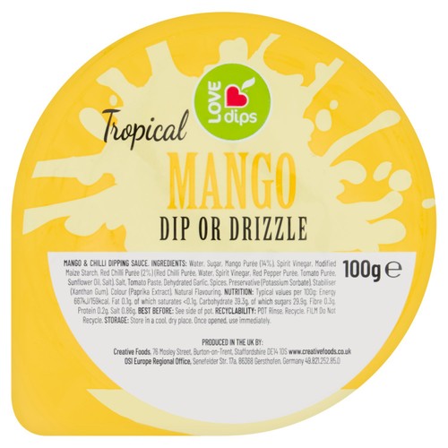 Love Dips Tropical Mango Dip or Drizzle 100g