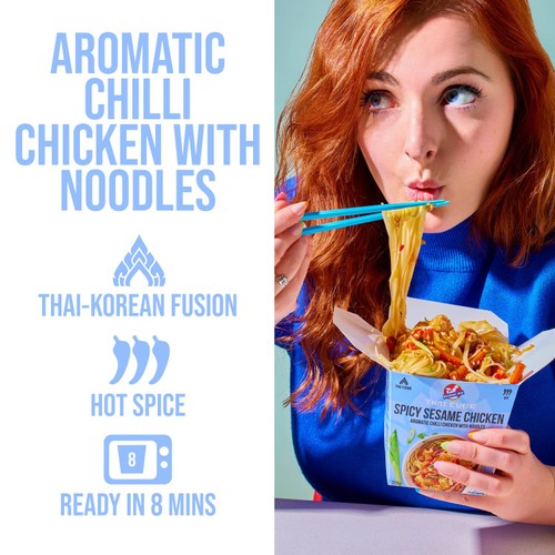 Kitchen Joy Spicy Sesame Chicken Aromatic Chilli With Noodles 320g thumbnail 3