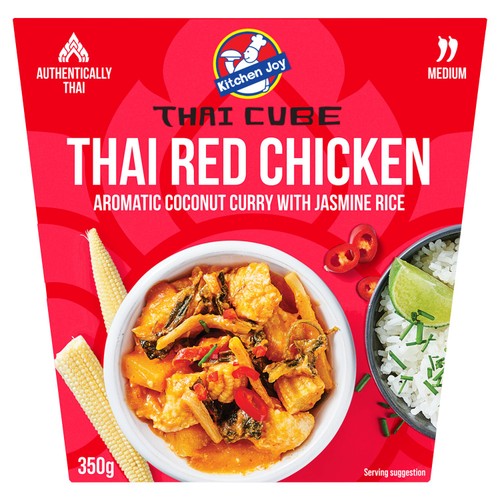 Kitchen Joy Thai Red Chicken Aromatic Coconut Curry with Jasmine Rice