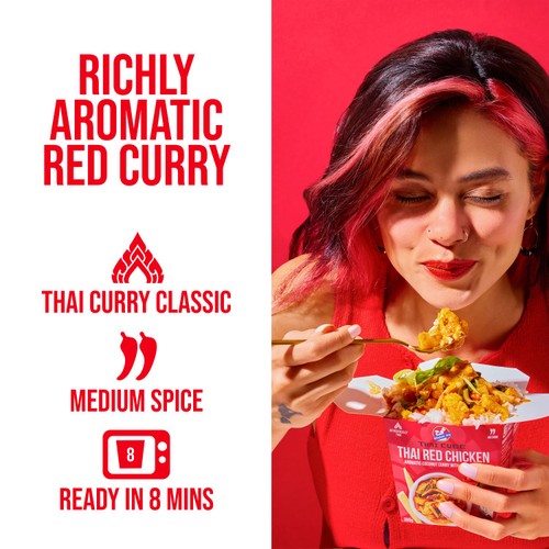 Kitchen Joy Thai Red Chicken Aromatic Coconut Curry With Jasmine Rice 350g thumbnail 3