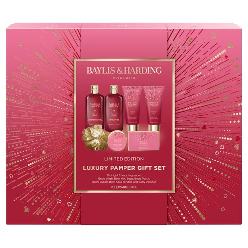 Baylis & Harding Midnight Cherry Luxury Pamper Gift Set
